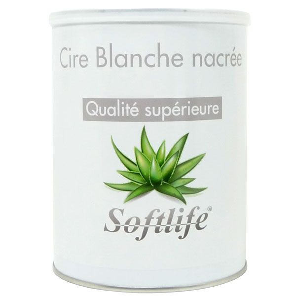 Cire tiede jetable blanche nacree pot 800ml